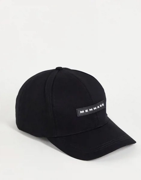 Черная кепка с логотипом Mennace-Черный цвет