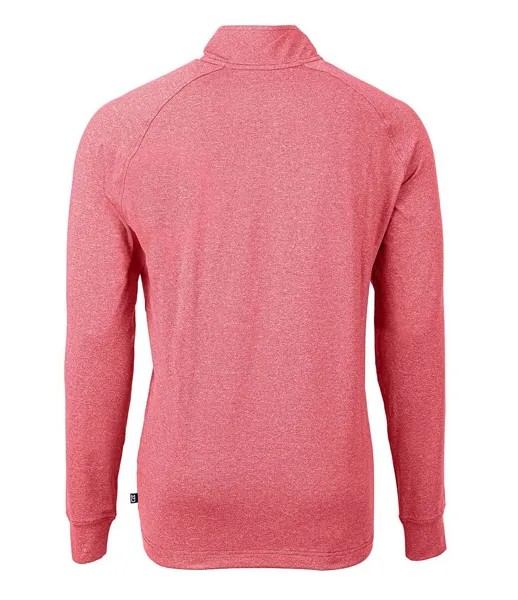 Пуловер Cutter & Buck Big & Tall Adapt Eco Knit Heather с молнией четверти, красный