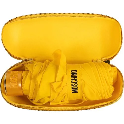 Мини-зонт MOSCHINO, желтый, горчичный