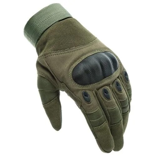 Защитные тактические перчатки с сенсорным управлением. Черные (L)