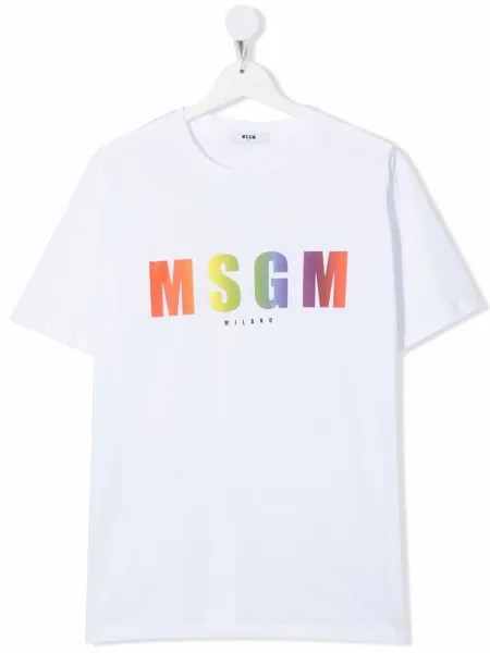 MSGM Kids футболка с логотипом