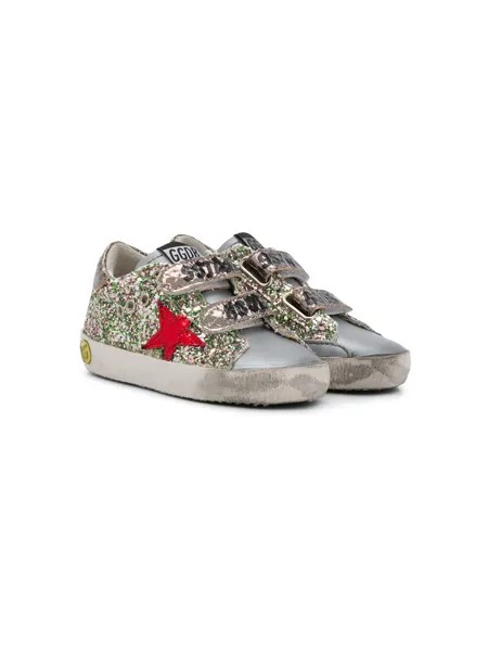 Golden Goose Kids кеды Old School с блестками