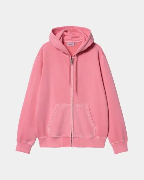 Худи CARHARTT WIP Hooded Duster Script Jacket SS24 Charm Pink (Garment Dyed)