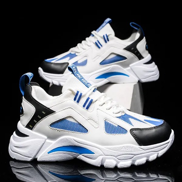 Мужская обувь, Новинка лета 2021, Корейская версия дышащей повседневной обуви, удобная мужская спортивная обувь для бега, модная однотонная о...