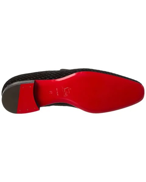 Christian Louboutin Dandy Chick Бархатные лоферы, черный