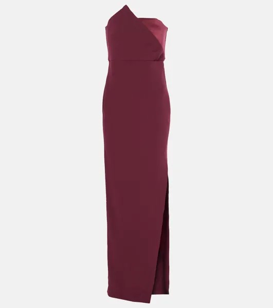 Асимметричное платье из атласного крепа Roland Mouret, красный