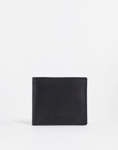 Кожаный бумажник двойного сложения Bolongaro Trevor Theo-Черный цвет