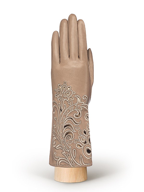 Перчатки женские Eleganzza F-IS0067 коричневые 6.5