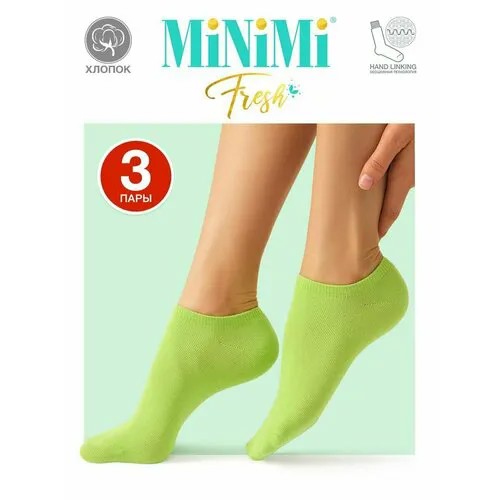 Носки MiNiMi, комплект, 3 пары, 3 уп., размер 39-41, зеленый