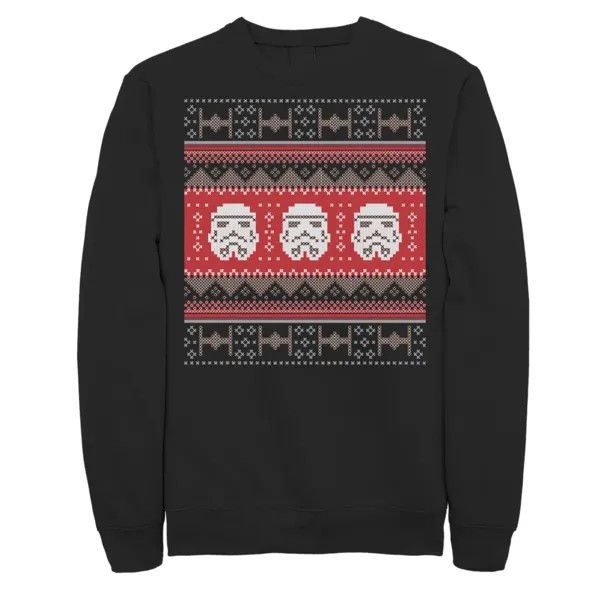 Мужская уродливая рождественская толстовка Trooper Tie Fighter Star Wars, черный