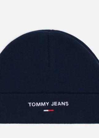 Шапка Tommy Jeans Logo Embroidery Fine, цвет синий