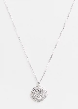 Серебряное ожерелье с подвеской в виде монеты Kingsley Ryan-Серебряный