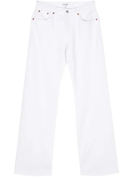 Свободные ботинки Bootcut Джинсы RE/DONE, белый