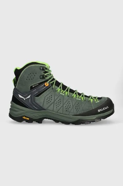 Кроссовки Alp Trainer 2 Mid GTX Salewa, зеленый