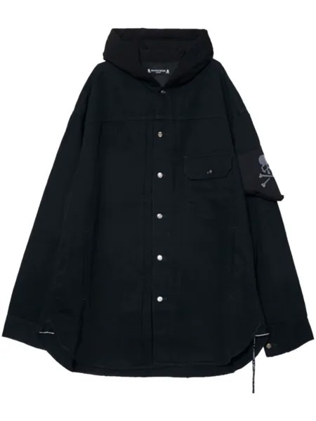 Mastermind Japan джинсовая рубашка с капюшоном, черный