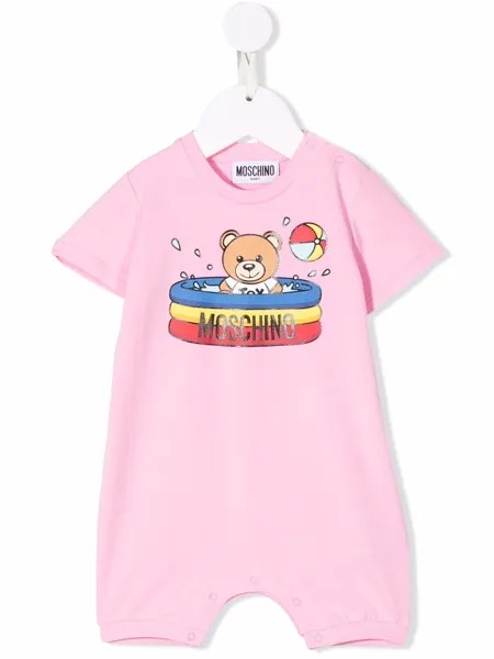 Moschino Kids короткий комбинезон с принтом Teddy Bear