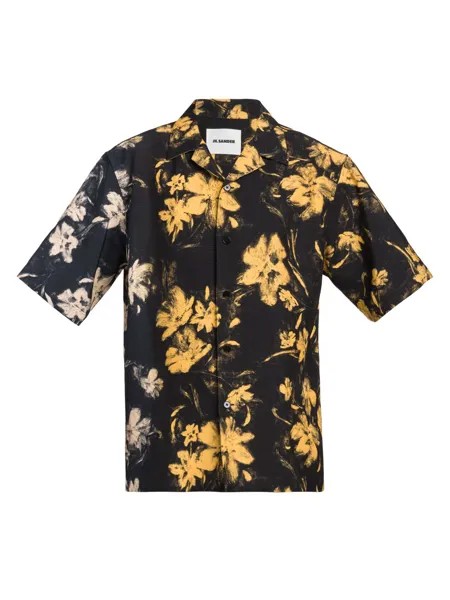 Рубашка с цветочным принтом и пуговицами спереди Jil Sander