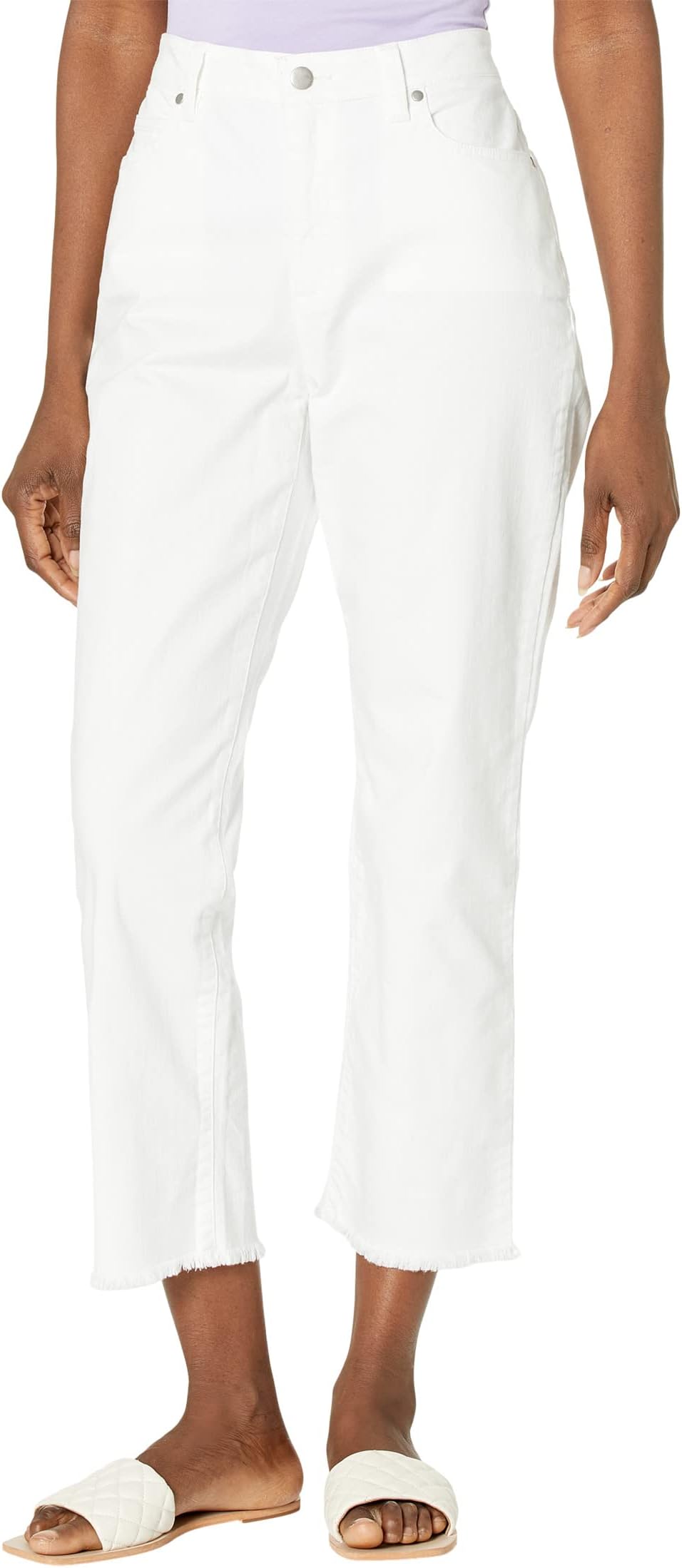 Джинсы Straight Ankle Jeans in White Eileen Fisher, белый