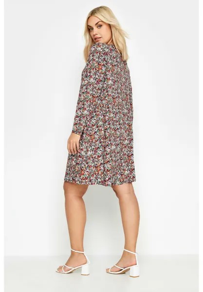 Платье из джерси Yours Clothing, разноцветный