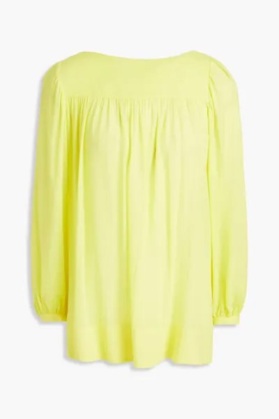 Блуза Nitty из крепа со сборками Rodebjer, пастельно-желтый