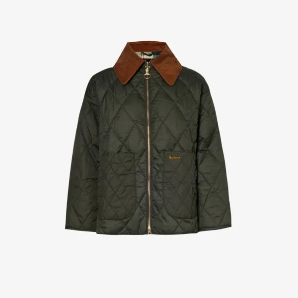 Стеганая куртка Woodhall из переработанного полиэстера Barbour, цвет sage ancient