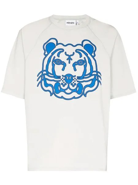 Kenzo футболка с рукавами реглан и принтом Tiger
