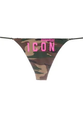 Dsquared2 плавки бикини с камуфляжным принтом