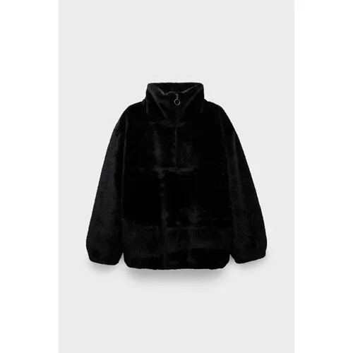 Куртка One Teaspoon sauvage faux fur pullover jacket black, размер 42, черный