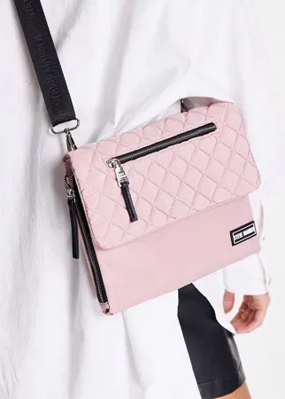 Розоватая сумка через плечо со стеганым клапаном Steve Madden jodie-Розовый цвет