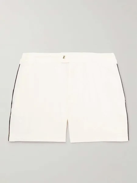 Короткие облегающие плавательные шорты TOM FORD, белый