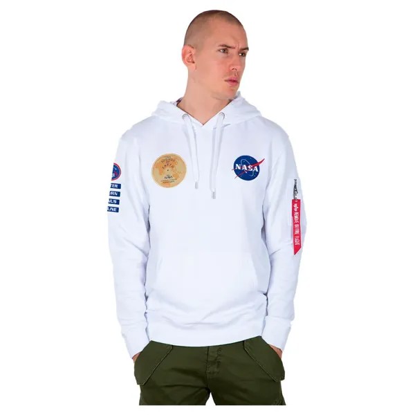 Худи Alpha Industries NASA Voyager, белый