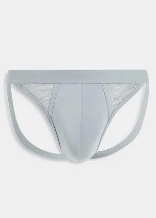 Серые сетчатые стринги с вырезами ASOS DESIGN-Серый