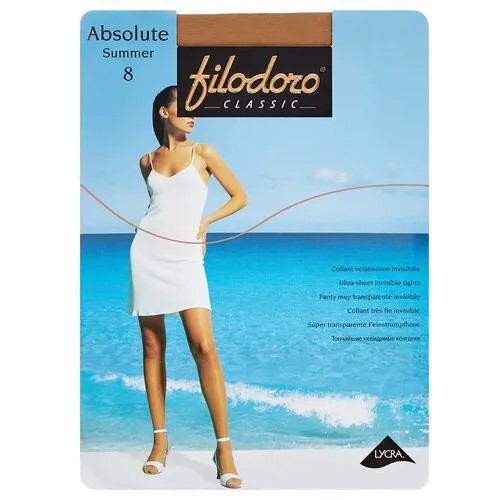 Колготки Filodoro Classic Absolute Summer, 8 den, размер 3, бежевый