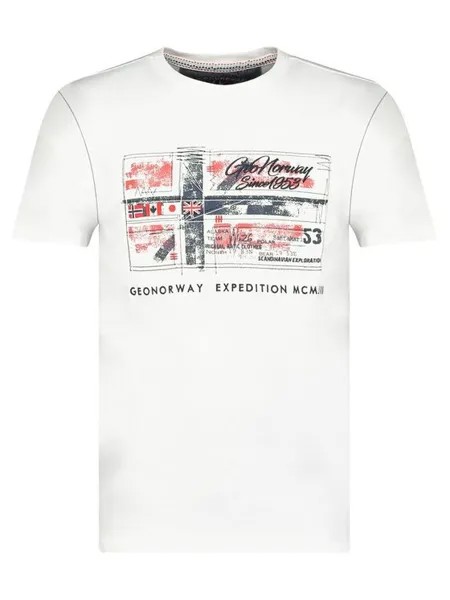 Повседневная футболка Geographical Norway, белый
