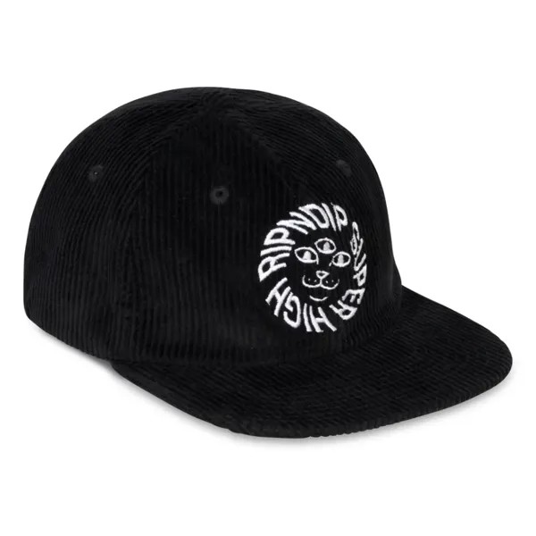 Кепка RIPNDIP Kinetic Field 6 Panel Corduroy Strapback Black 2023