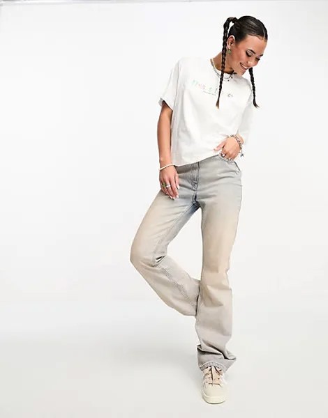 Белая двухслойная футболка унисекс в сетку Calvin Klein Jeans Pride