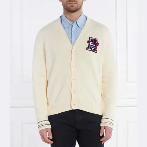 Кардиган свободного кроя Tommy Hilfiger, бежевый