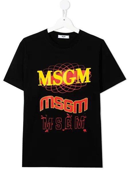 MSGM Kids футболка с логотипом