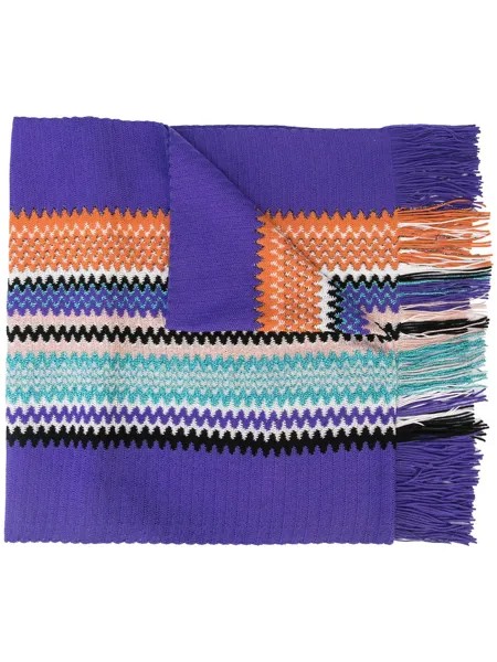 Missoni шарф с узором зигзаг