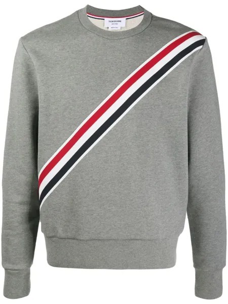 Thom Browne толстовка с полосками RWB, серый