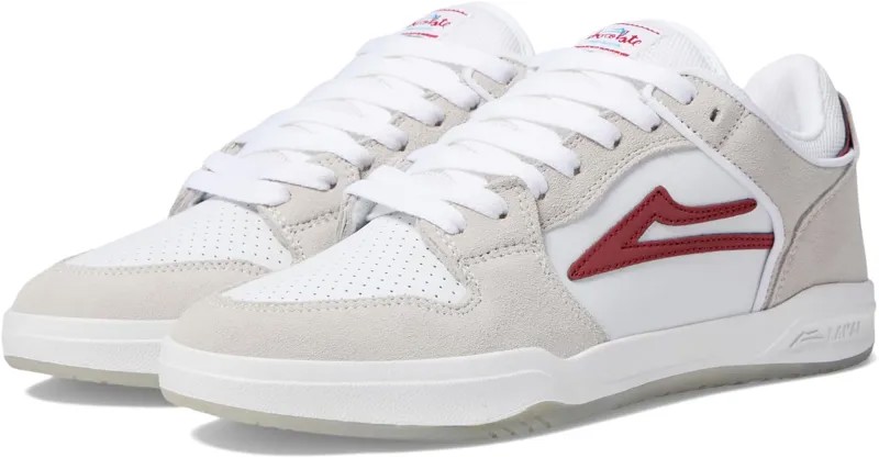 Кроссовки Lakai Telford Low, цвет White/Red Suede