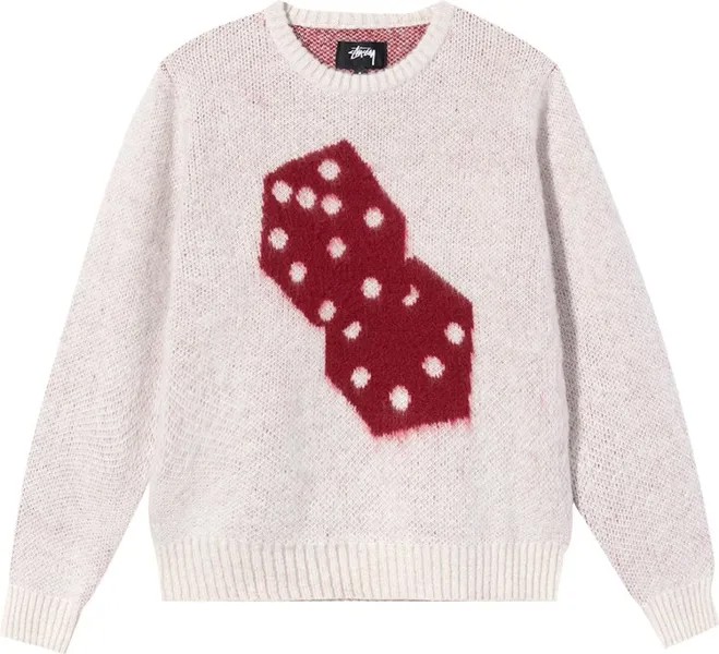 Свитер Stussy Dice Mohair Sweater 'Bone', кремовый