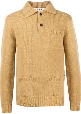 Marni knitted long sleeve polo shirt