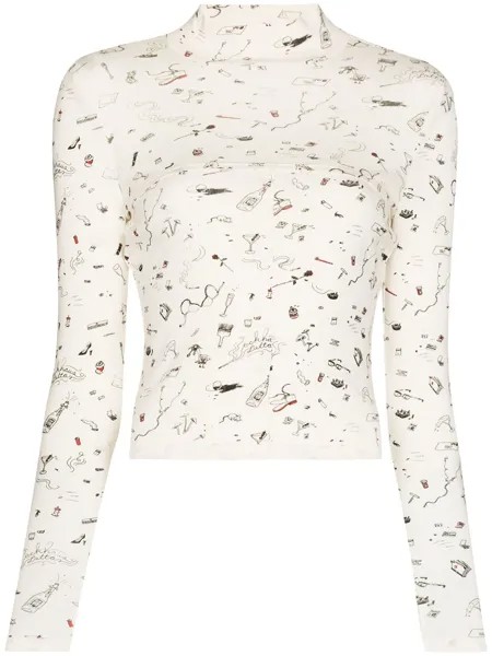 Eckhaus Latta топ с длинными рукавами