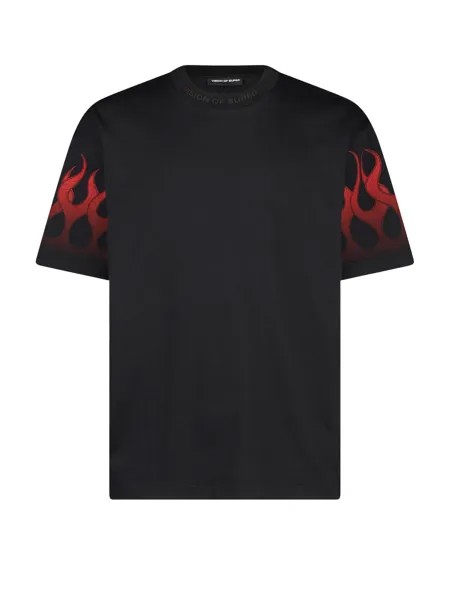 Vision of Super футболка с гоночным пламенем, черный