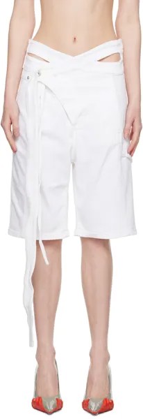 Ottolinger Белые асимметричные джинсовые шорты