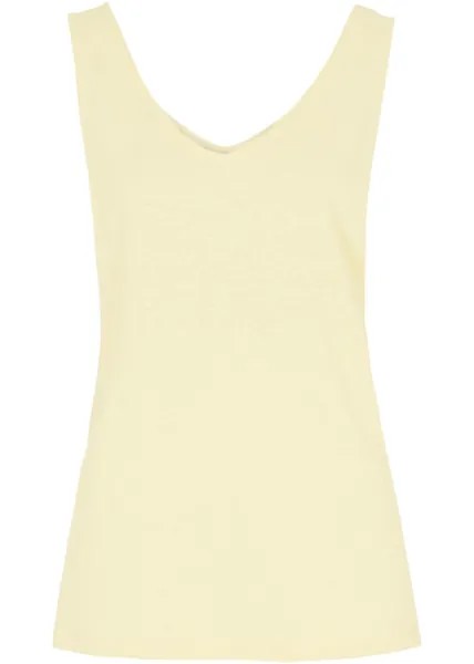 Льняная майка Bpc Bonprix Collection, желтый