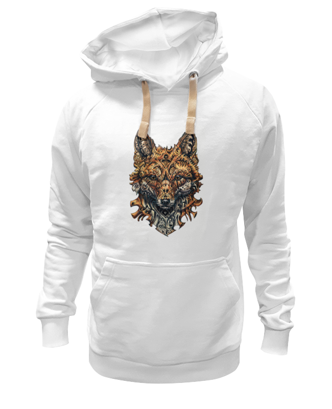 Худи Printio Лисица белое 3XL