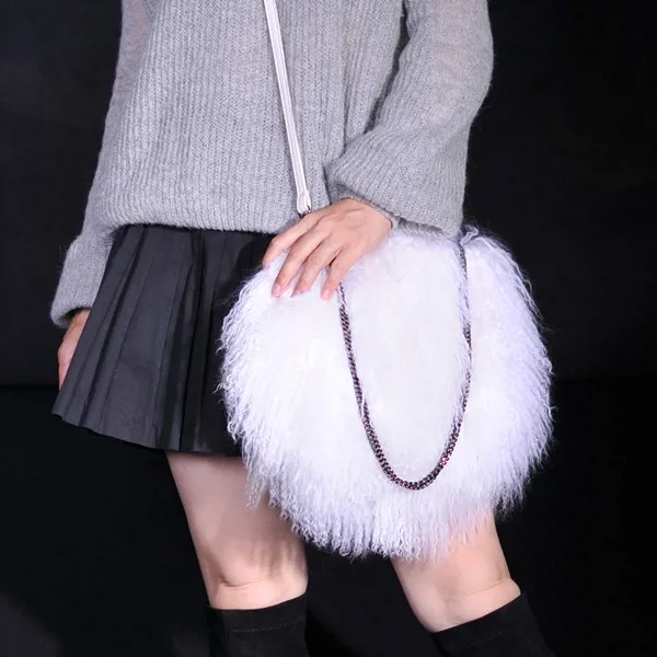 Новинка 2020, модная женская сумка из монгольской овечьей шерсти, сумки-тоуты из натурального меха ягненка, женская сумка-тоут из меха ягненка, женская сумка на плечо