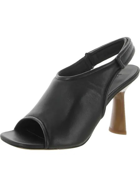 Женские замшевые туфли на каблуке с открытым носком Quest Vince, цвет Black Leather